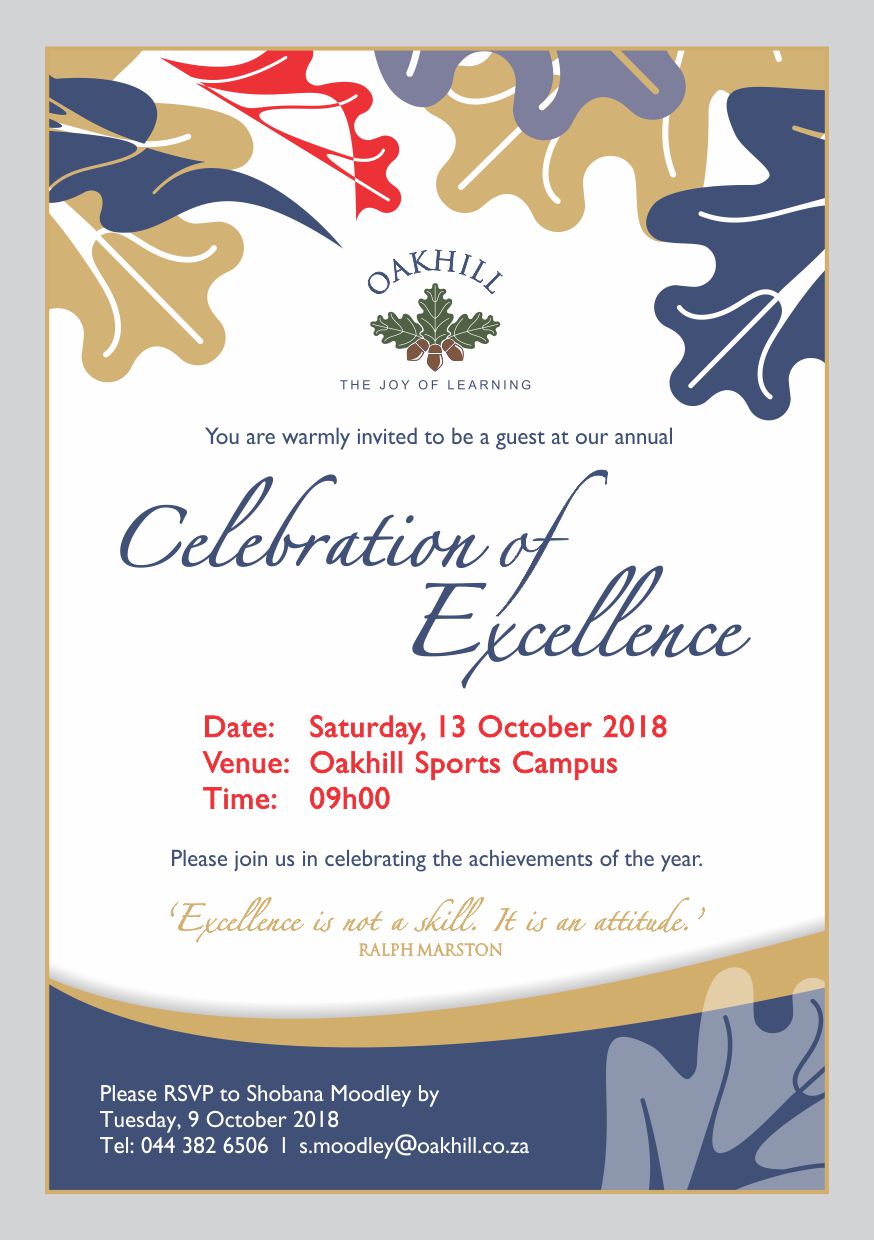 Invite College Celebration of Excellence 2018