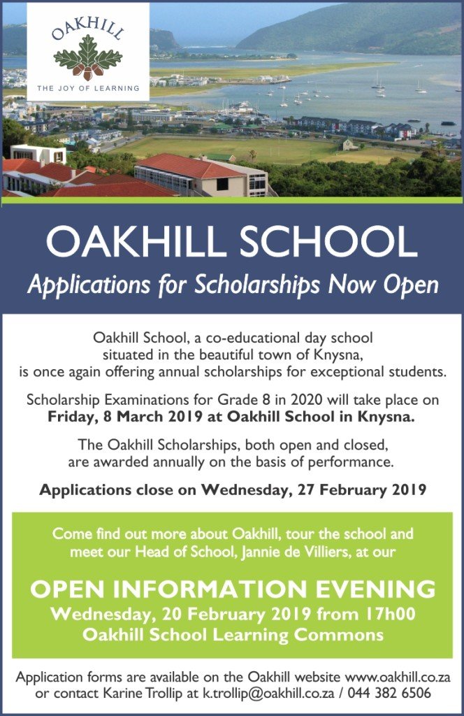 Oakhill Scholarship 2019