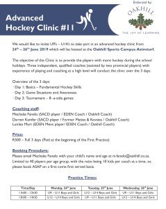 Advanced Hockey Clinic #11